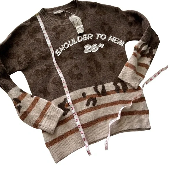 Mystree Women’s Sweater Size M, NWT, Boho Chic Knit Pullover - Picture 4 of 6